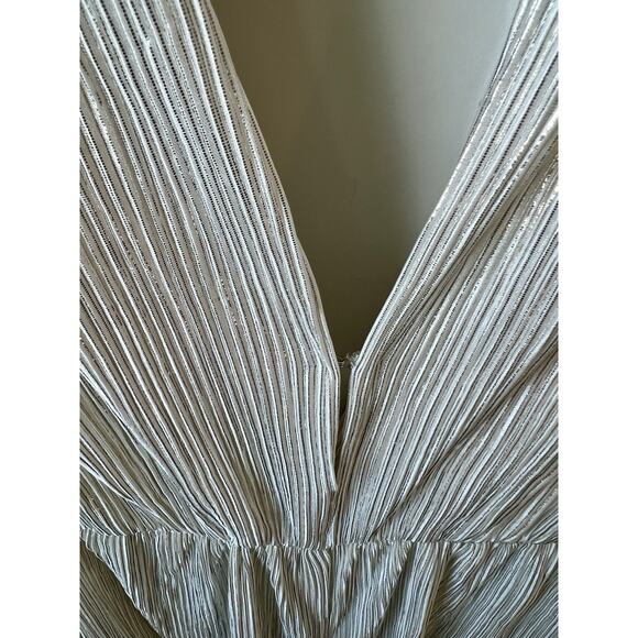 SABINA MUSAYEV Peleg Plunge Neck Jumpsuit Pearl Blush Size Medium, No Belt - Picture 9 of 12